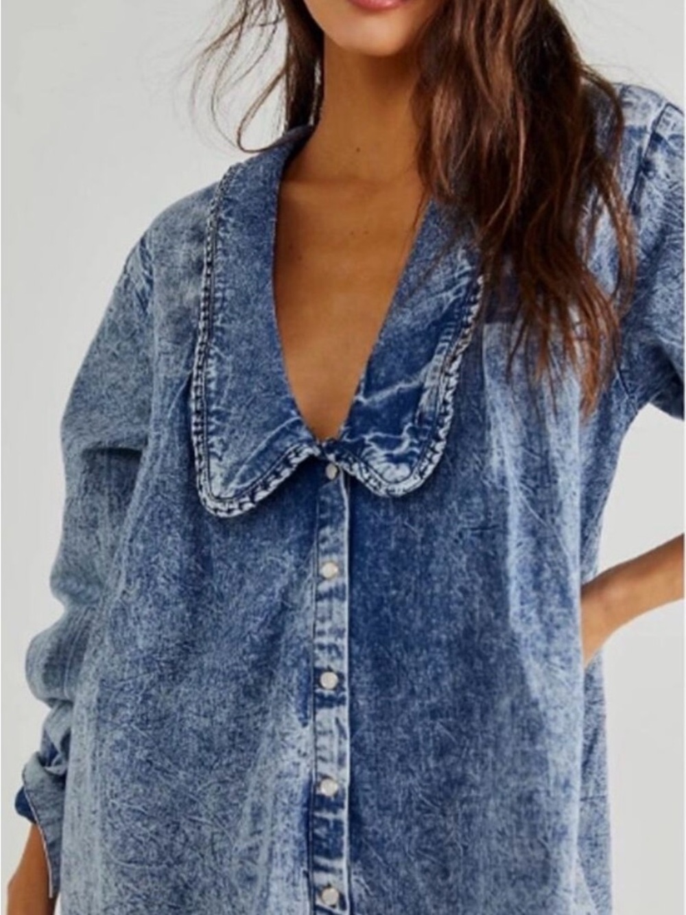 Free People Charlie Denim Shirt - Picture 3 of 6